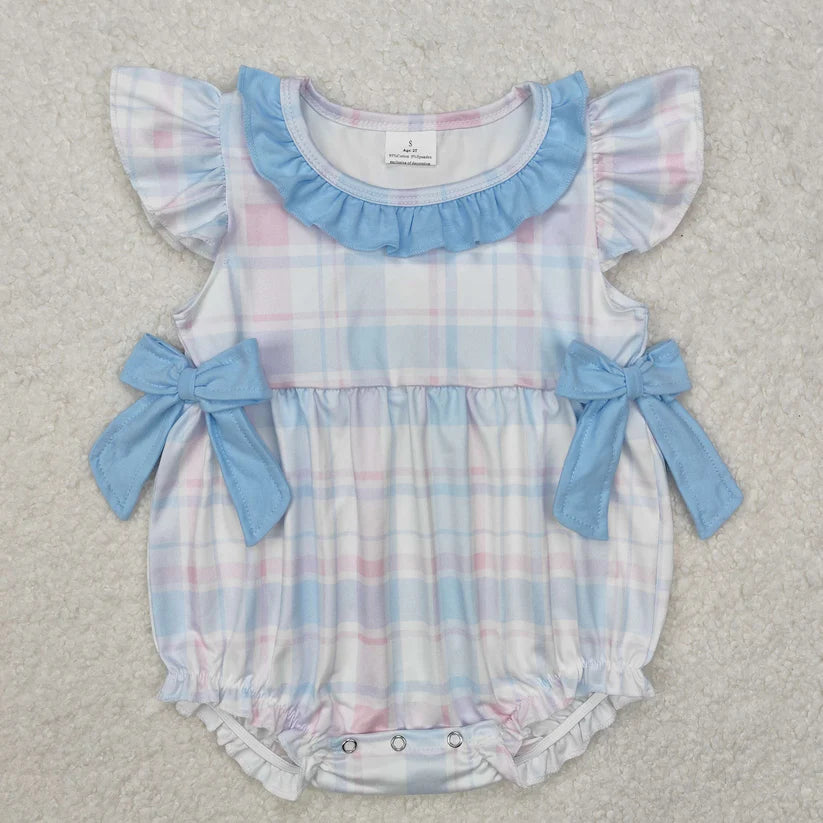 Blue and Pink Plaid Bubble
