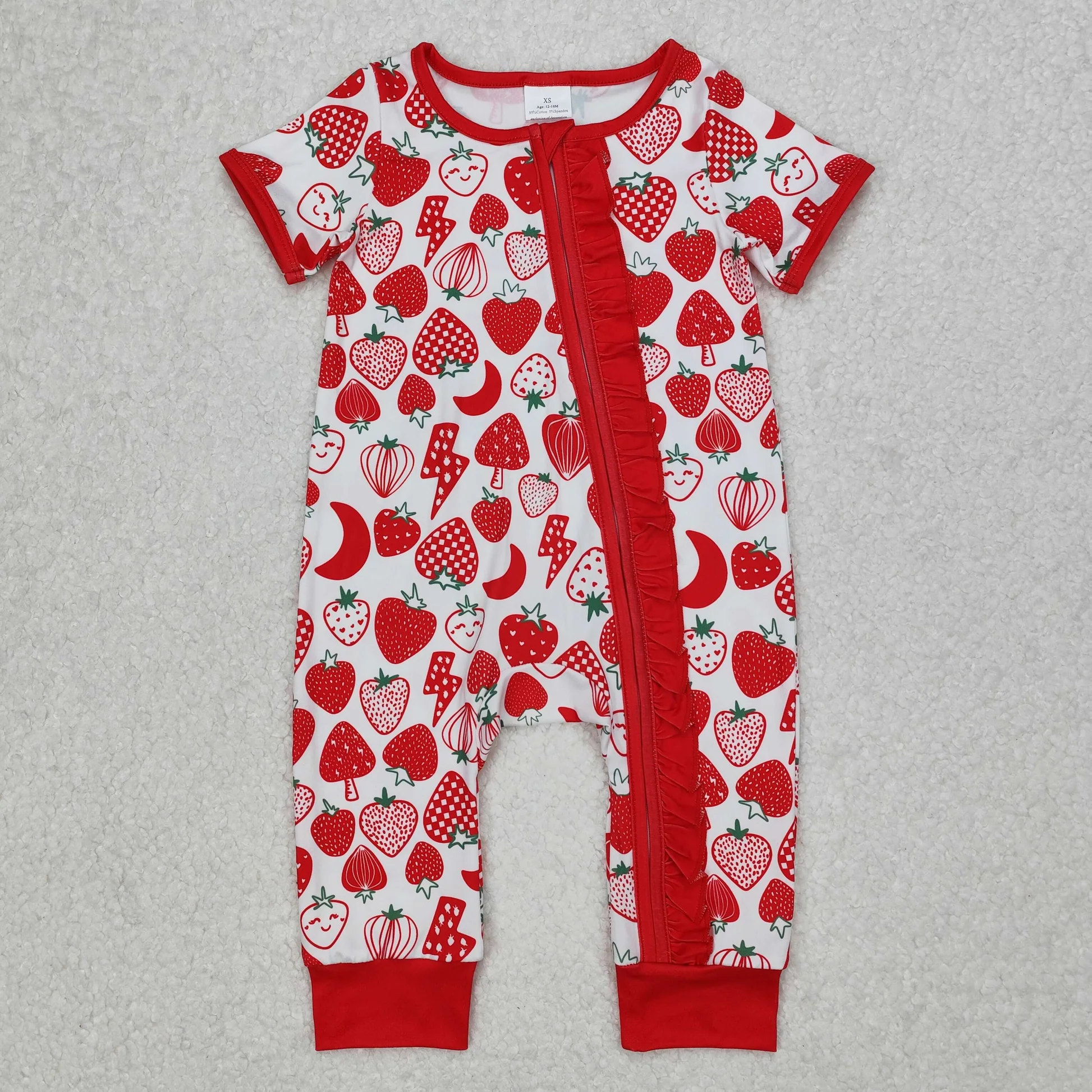 Strawberry Short Sleeve Zippy