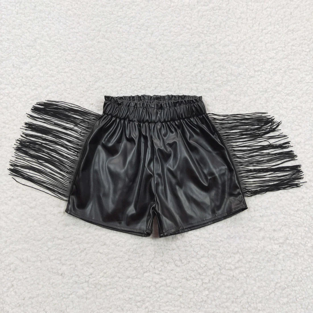 Leather Fringe Shorts