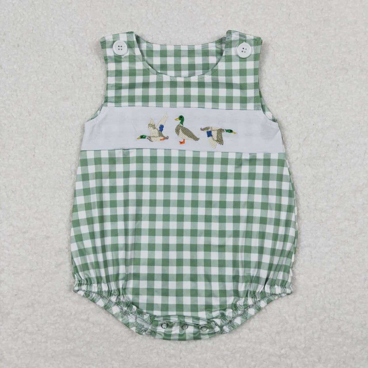 Duck Embroidery Boy Romper