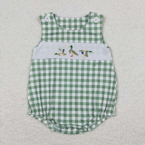 Duck Embroidery Boy Romper