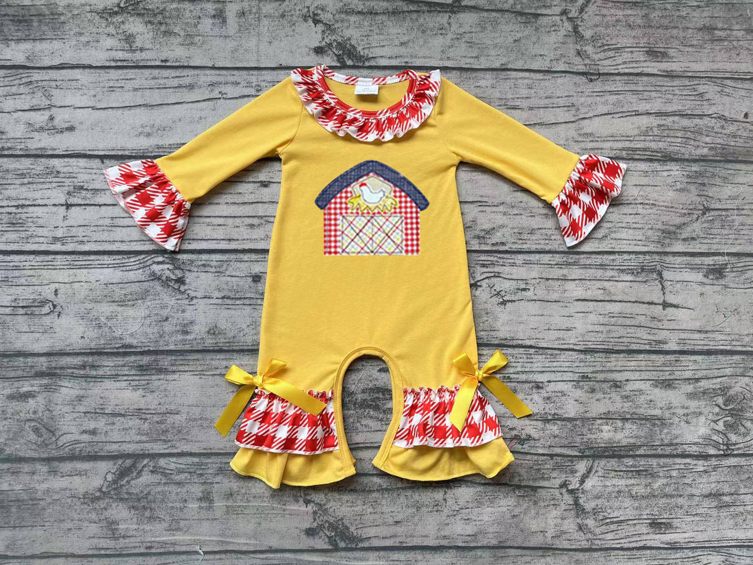 Yellow Barn Ruffle Romper