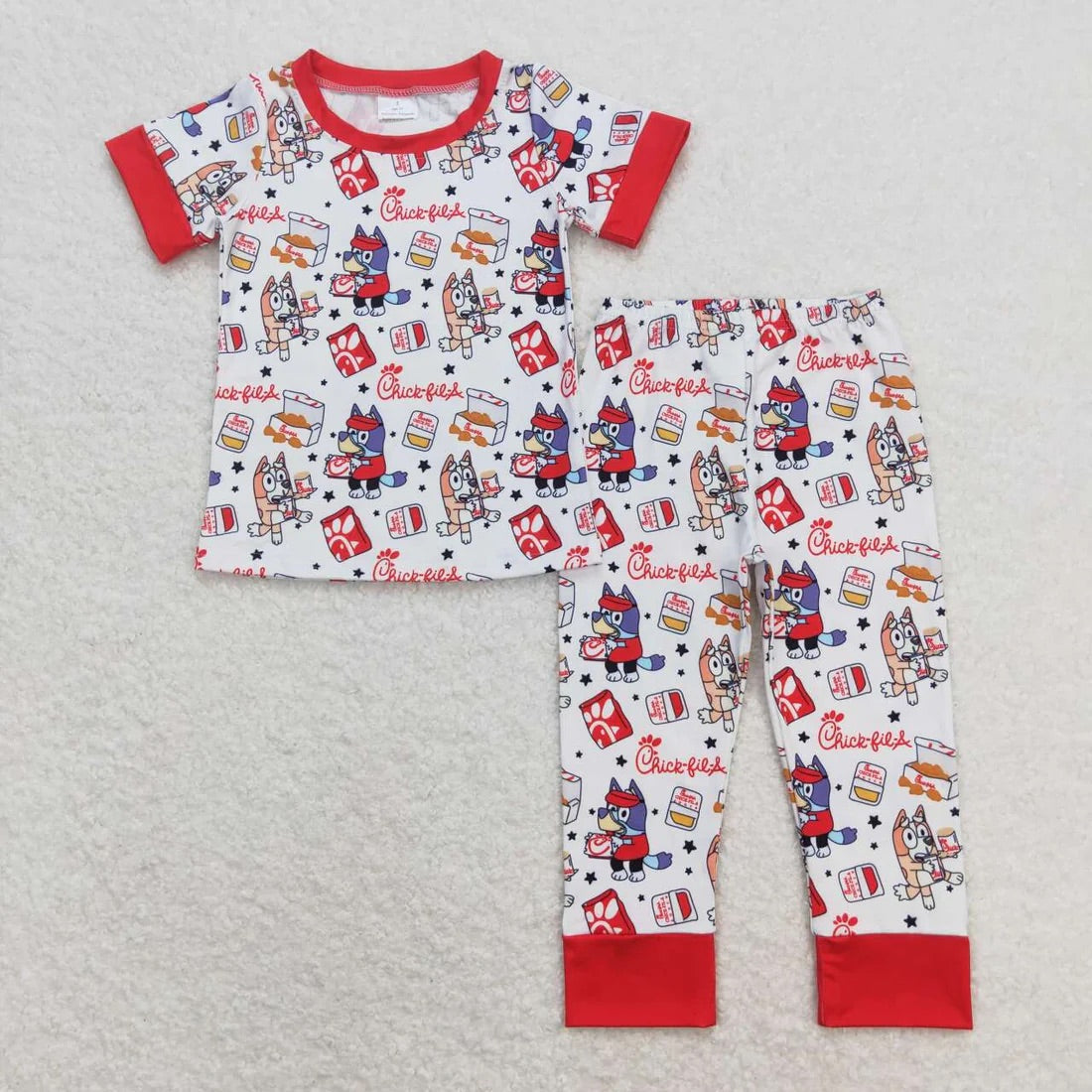 Bluey Chick fil a PJ Set Unisex