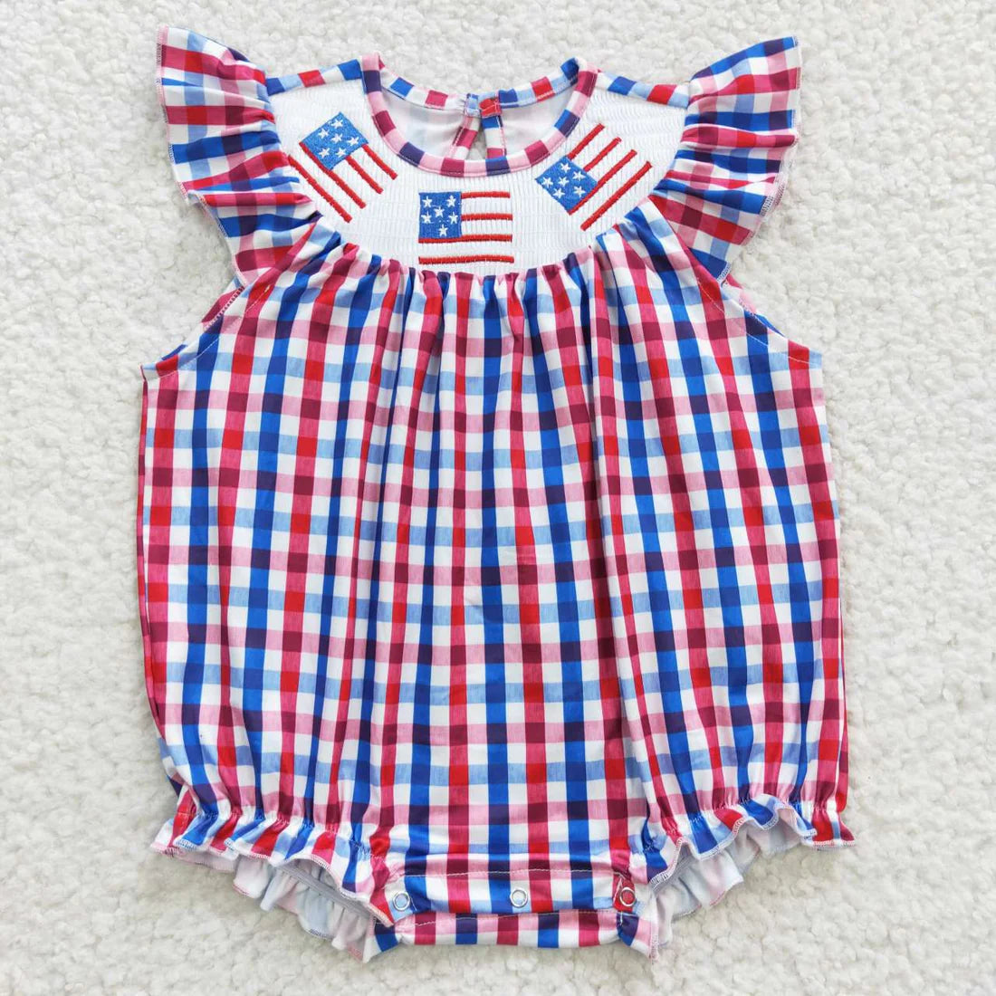 Smocked American Flag Romper