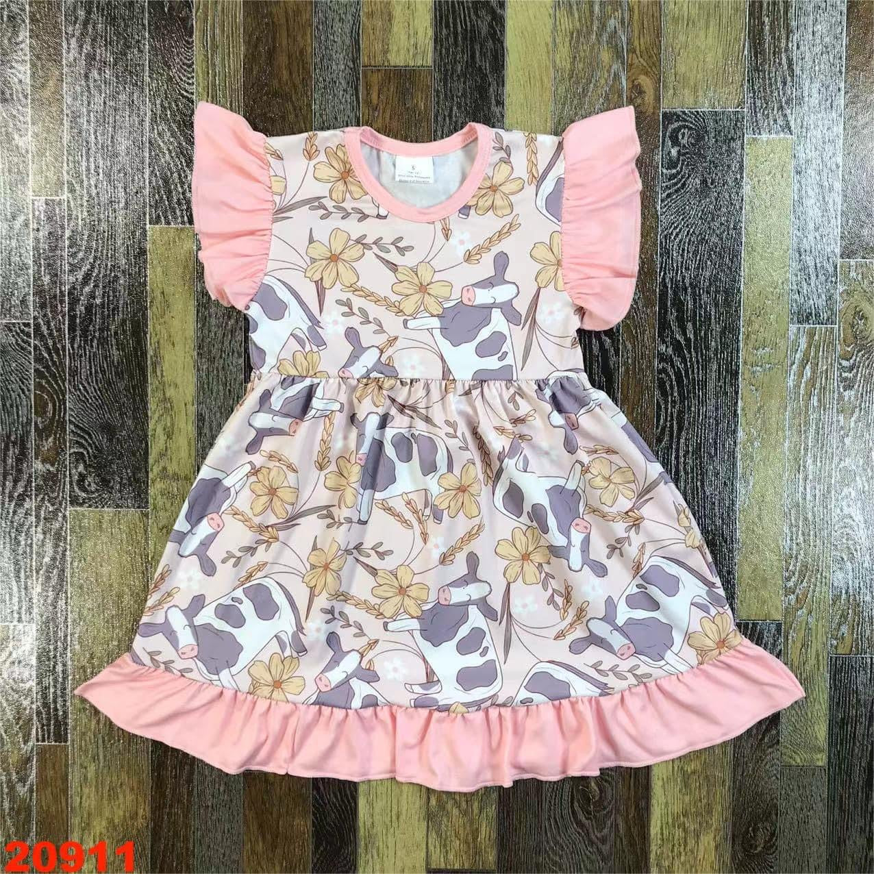 Milk Cow Ruffle Dress