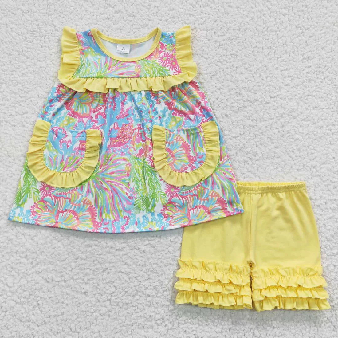 Yellow Lily Short Set