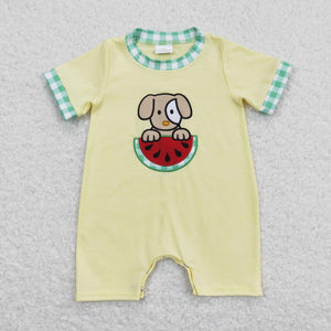 Dog Watermelon Boy Romper