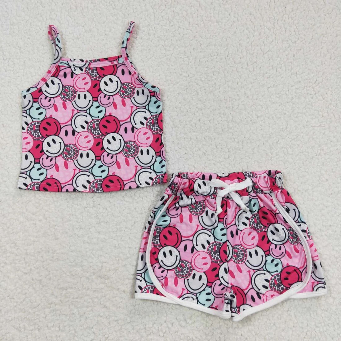 Smiley Face Short Set