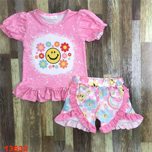 Smiley Ruffle Short Set