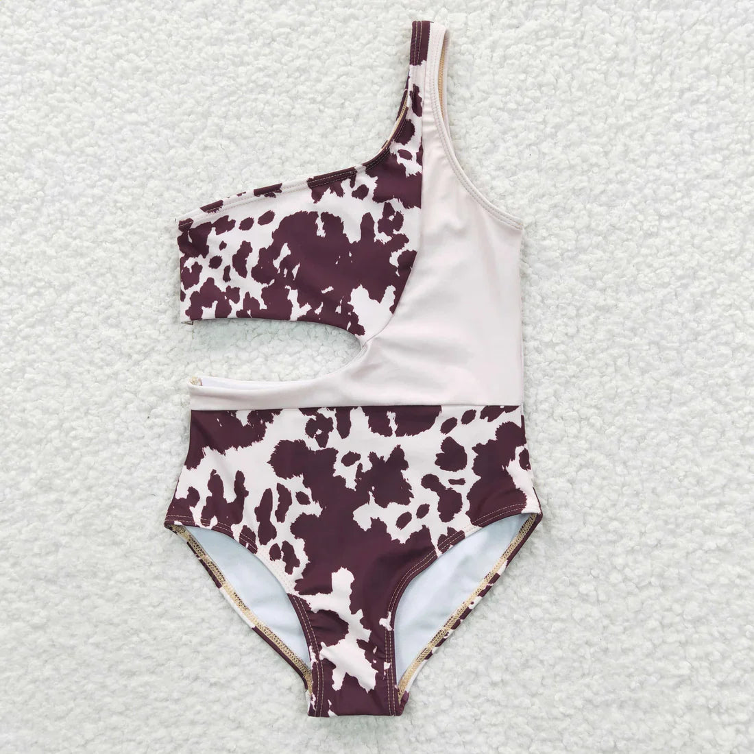 Cow Print One Piece Swimsuit