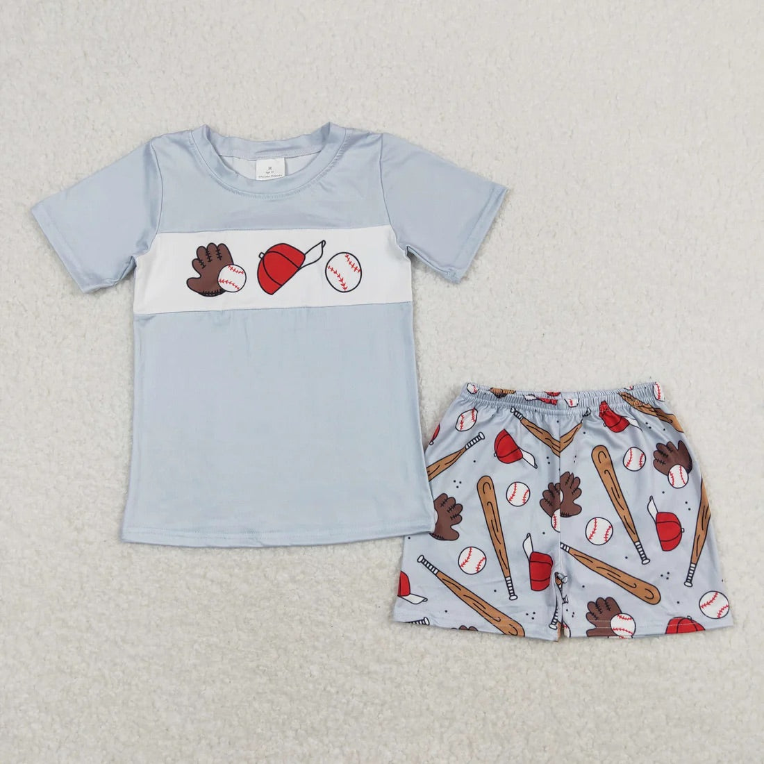 Baseball Boy Short Set