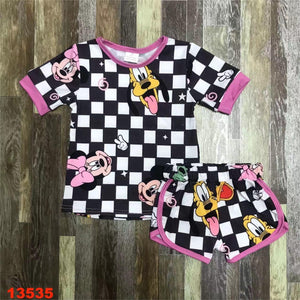 Mickey and Friends Checkered Short Set