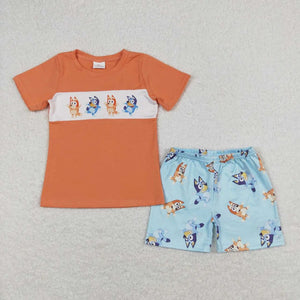 Bluey Family Boy Short Set