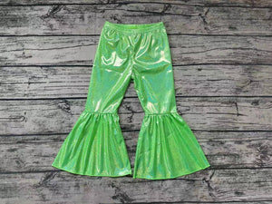 Green Shimmer Bell Bottoms