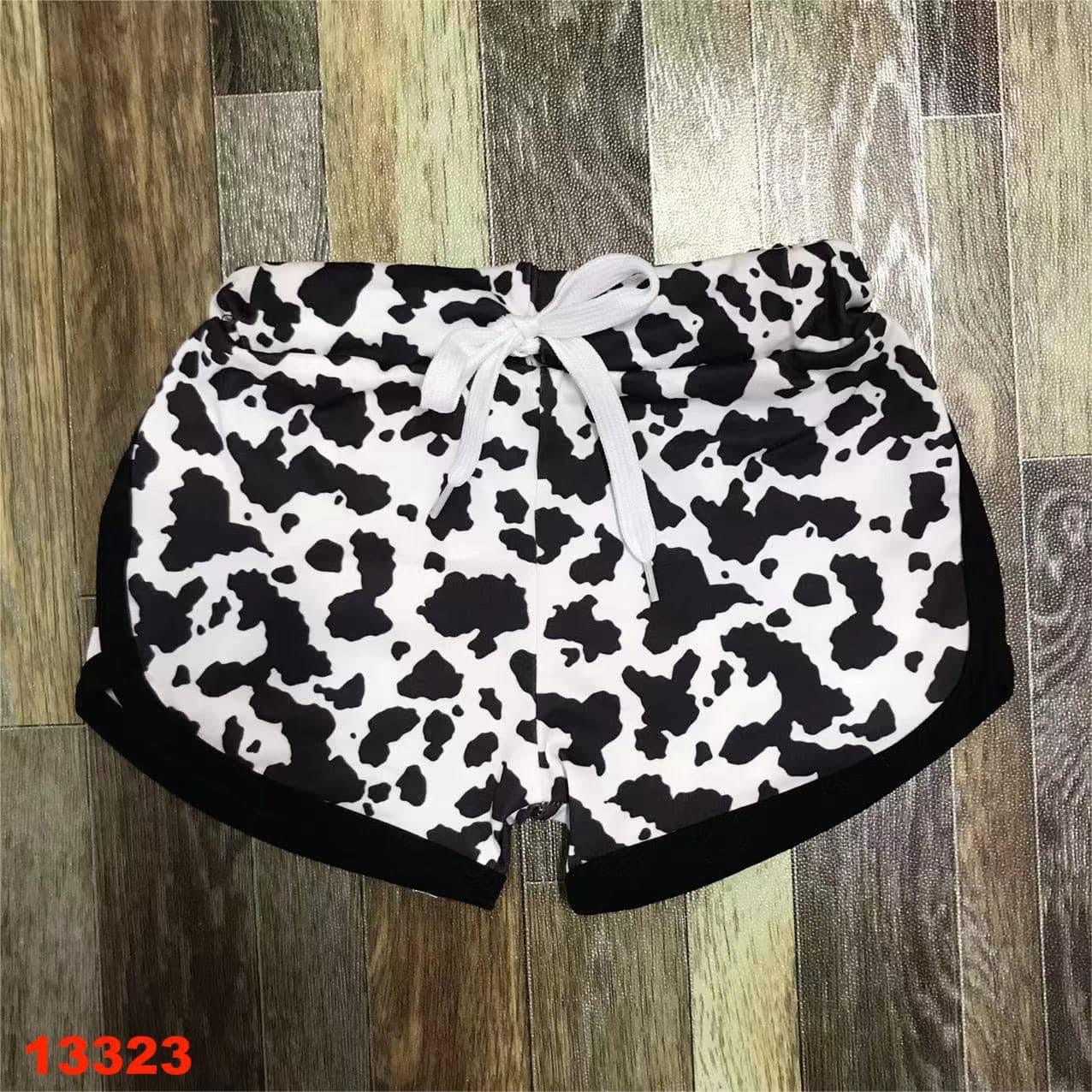 Cow Print Tie Shorts