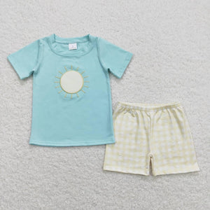 Sun Embroidery Short Set