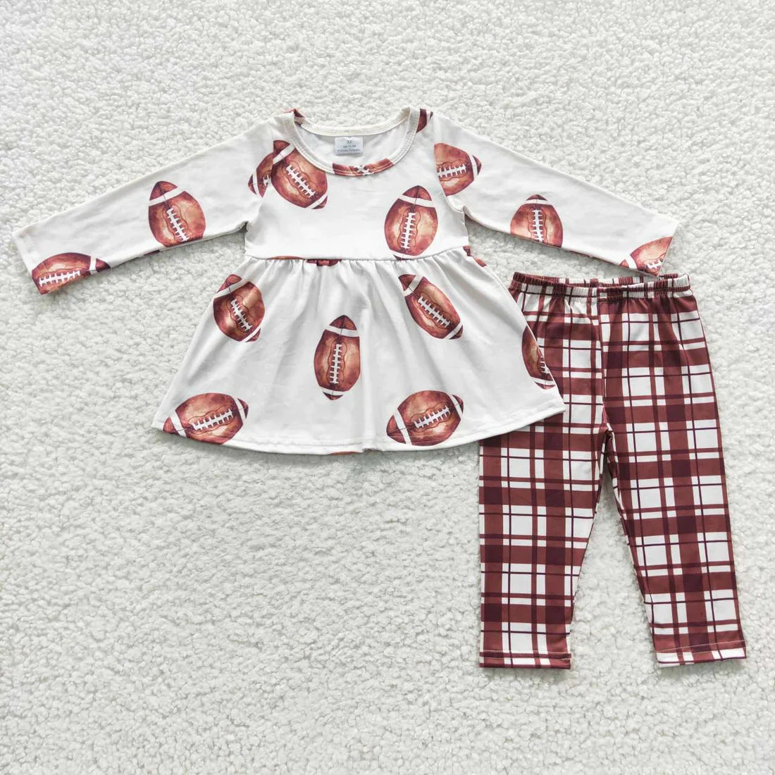 Football Plaid Pant Set