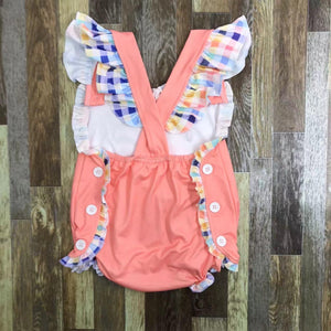 Plaid Chicken Romper