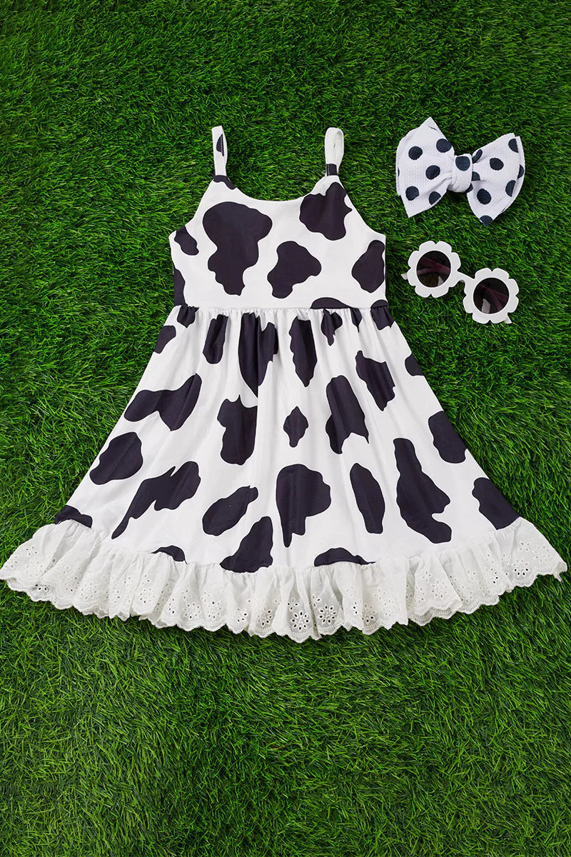 Cow Print Twirl Dress