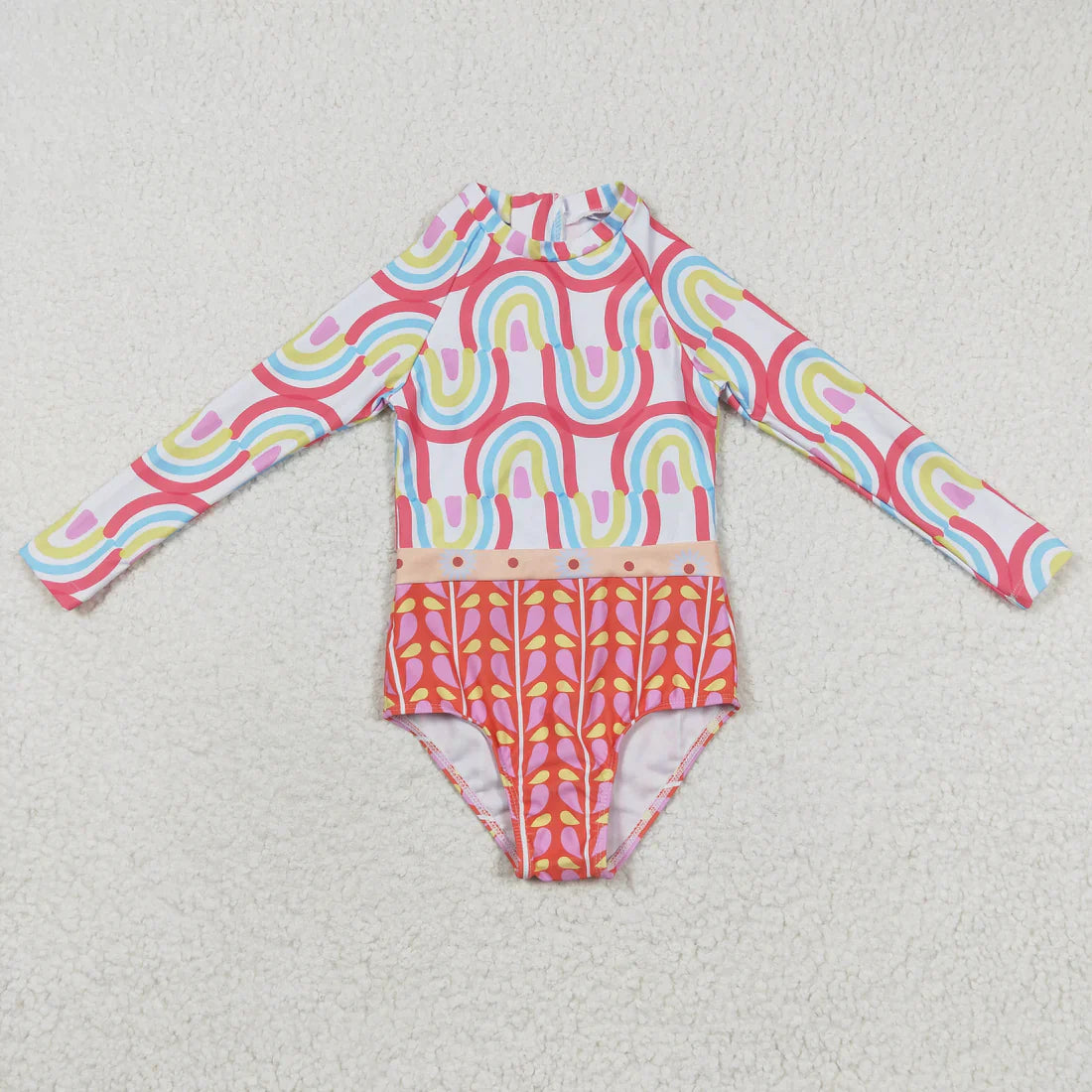 Rainbow long sleeve Swimsuit