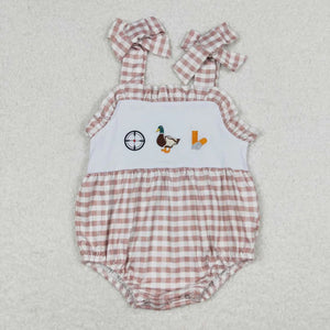 Duck Hunting Embroidery Tank Romper