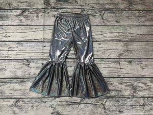 Black Shimmer Bell Bottoms