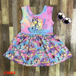 Load image into Gallery viewer, Tie Dye Bluey Dress
