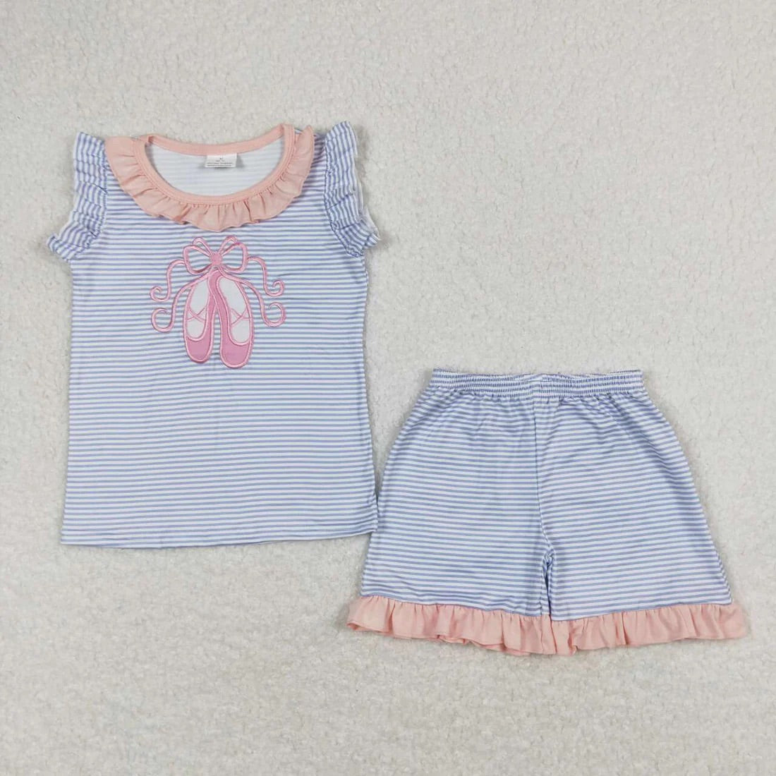 Ballerina Embroidery Short Set