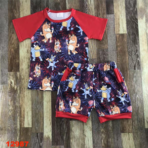 Blue Heeler Firework Short Set