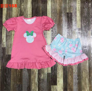 Floral Minnie Short Set