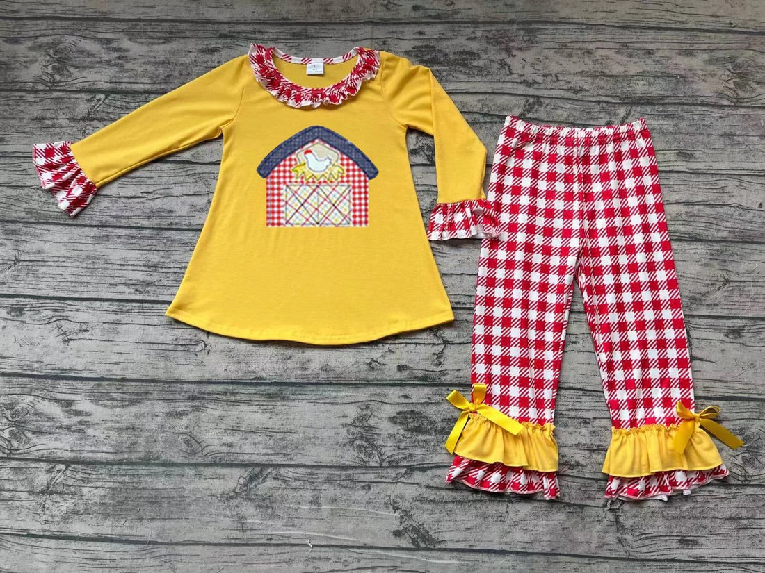 Yellow Barn Ruffle Pant Set