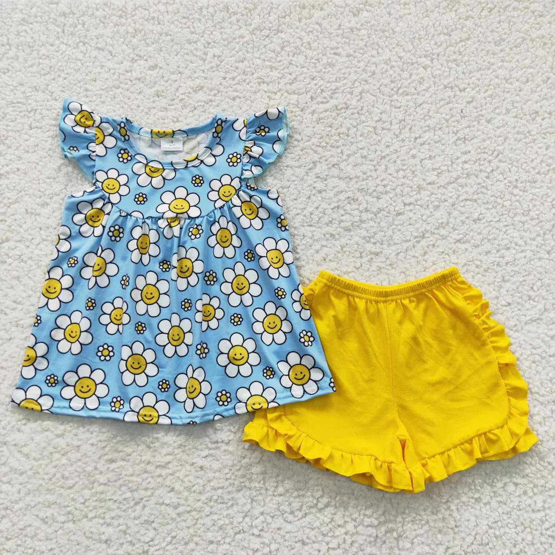 Yellow Daisy Short Set