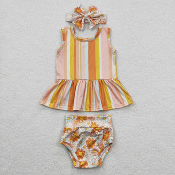 Retro Stripped Bummie Set