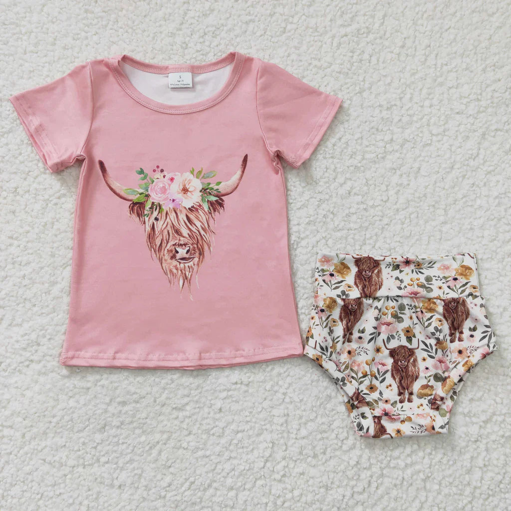 Floral Bull Bummie Set