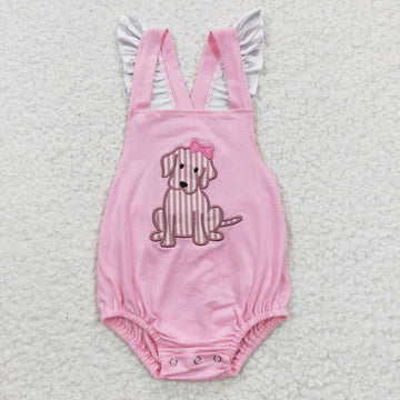 Dog Pink Girl Romper
