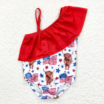 Fourth of July Cow Swimsuit
