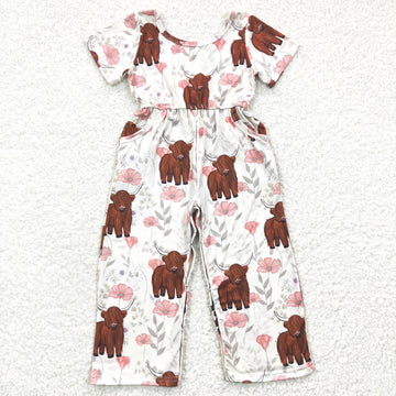 Floral Cow Jumpsuit