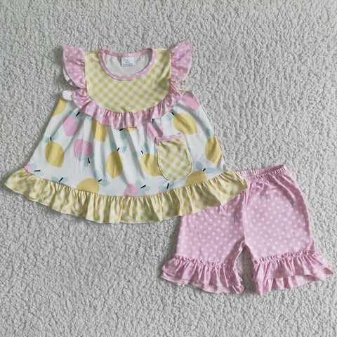 Pink Lemon Short Set