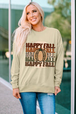 Load image into Gallery viewer, HAPPY FALL Pumpkin Dropped Shoulder Sweatshirt
