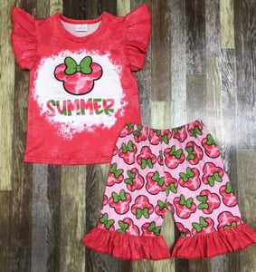 Minnie Summer Watermelon Short Set